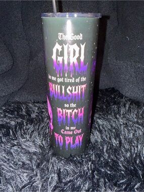 Black & Purple Statement Tumbler